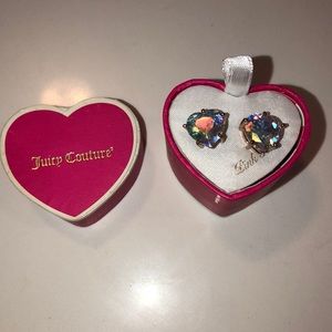 Juicy Couture heart stud earrings